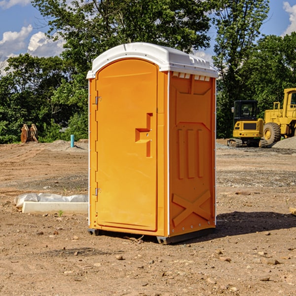 how often are the portable restrooms cleaned and serviced during a rental period in New Hartford